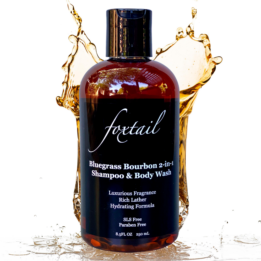 Foxtail Bluegrass Bourbon 2-in-1 Shampoo & Body Wash - Luxurious Fragrance, Rich Lather, Hydrating Formula - SLS & Paraben Free - 8.5 Fl Oz