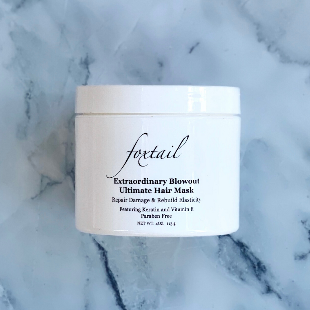 Foxtail Extraordinary Blowout Ultimate Hair Mask - Keratin Protein Advanced Deep Conditioning Treatment - For Dry & Chemically Treated Hair - 4 Fl Oz
