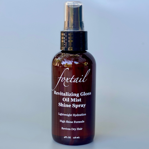 Foxtail Revitalizing Gloss Oil Mist Shine Spray – Extend Blowouts - Hydrate Dry, Brittle Ends - Add Condition and Shine with Marula Oil – 4 Fl Oz