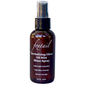 Foxtail Revitalizing Gloss Oil Mist Shine Spray – Extend Blowouts - Hydrate Dry, Brittle Ends - Add Condition and Shine with Marula Oil – 4 Fl Oz