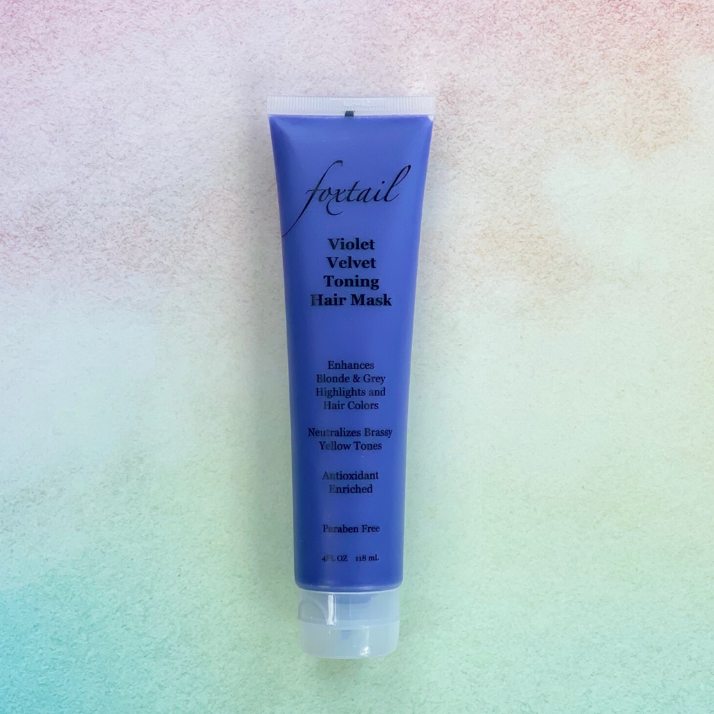 Foxtail Violet Velvet Toning Hair Mask - Enhance Blonde & Grey Highlights and Hair Colors - Neutralize Brassy Yellow Tones - 4 Fl Oz