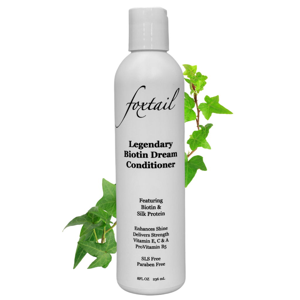 Foxtail Legendary Biotin Conditioner - Promotes Shiny Healthy Hair - Featuring Biotin, Silk Protein & ProVitamin B5 - SLS & Paraben Free - 8 Fl Oz