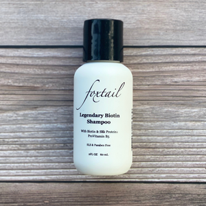 Foxtail Legendary Biotin Shampoo - Mini Travel Size - Featuring Biotin, Silk Protein & ProVitamin B5 - SLS & Paraben Free - 2 Fl Oz