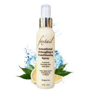 Foxtail Sensational Detangling & Conditioning Leave-In Spray – Nourish & Protect Hair and Scalp – Featuring Lemon Balm Extract & UV Shield - 4 Fl Oz