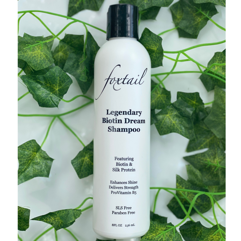 Foxtail Legendary Biotin Shampoo - Promotes Shiny Healthy Full Hair - Featuring Biotin, Silk Protein & ProVitamin B5 - SLS & Paraben Free - 8 Fl Oz